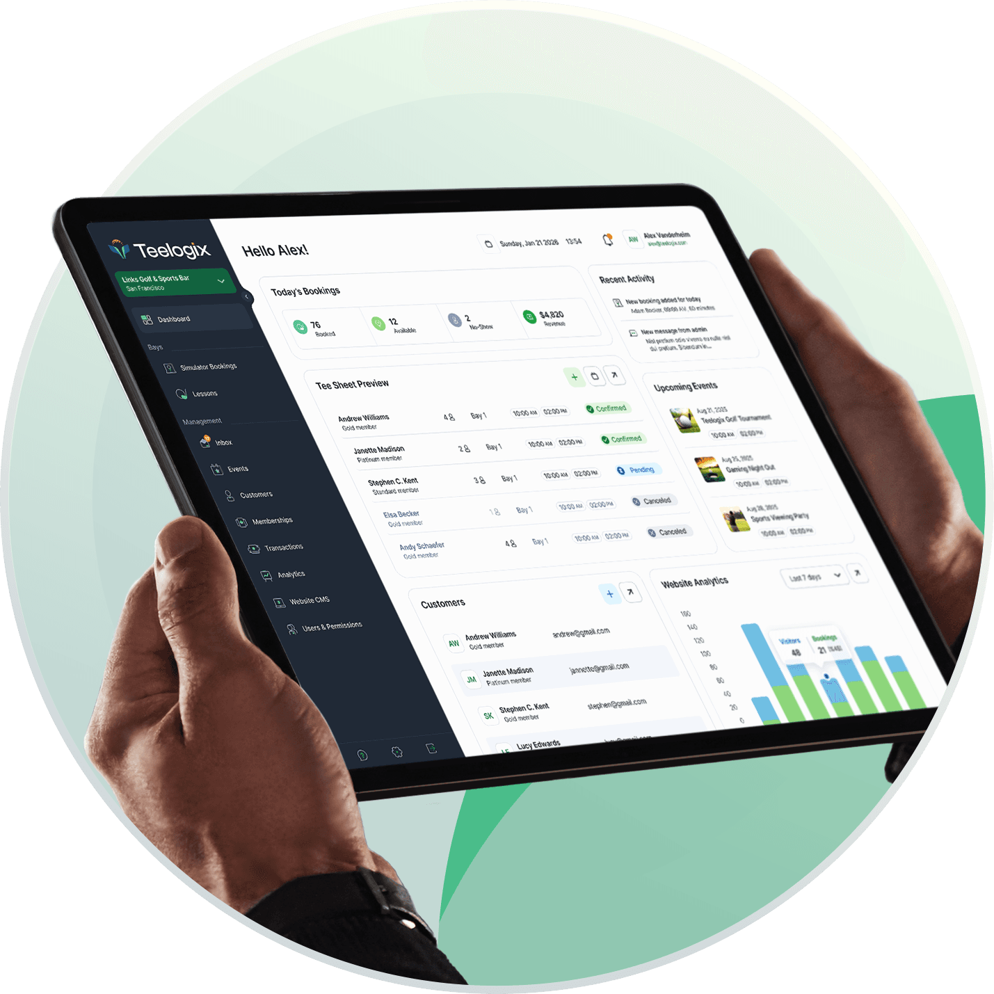 Teelogix platform dashboard